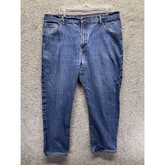 Raleigh‎ Denim Jeans Graham Men's 38X27 Blue Wash Denim Stretch Short Capri Cut - Picture 1 of 13